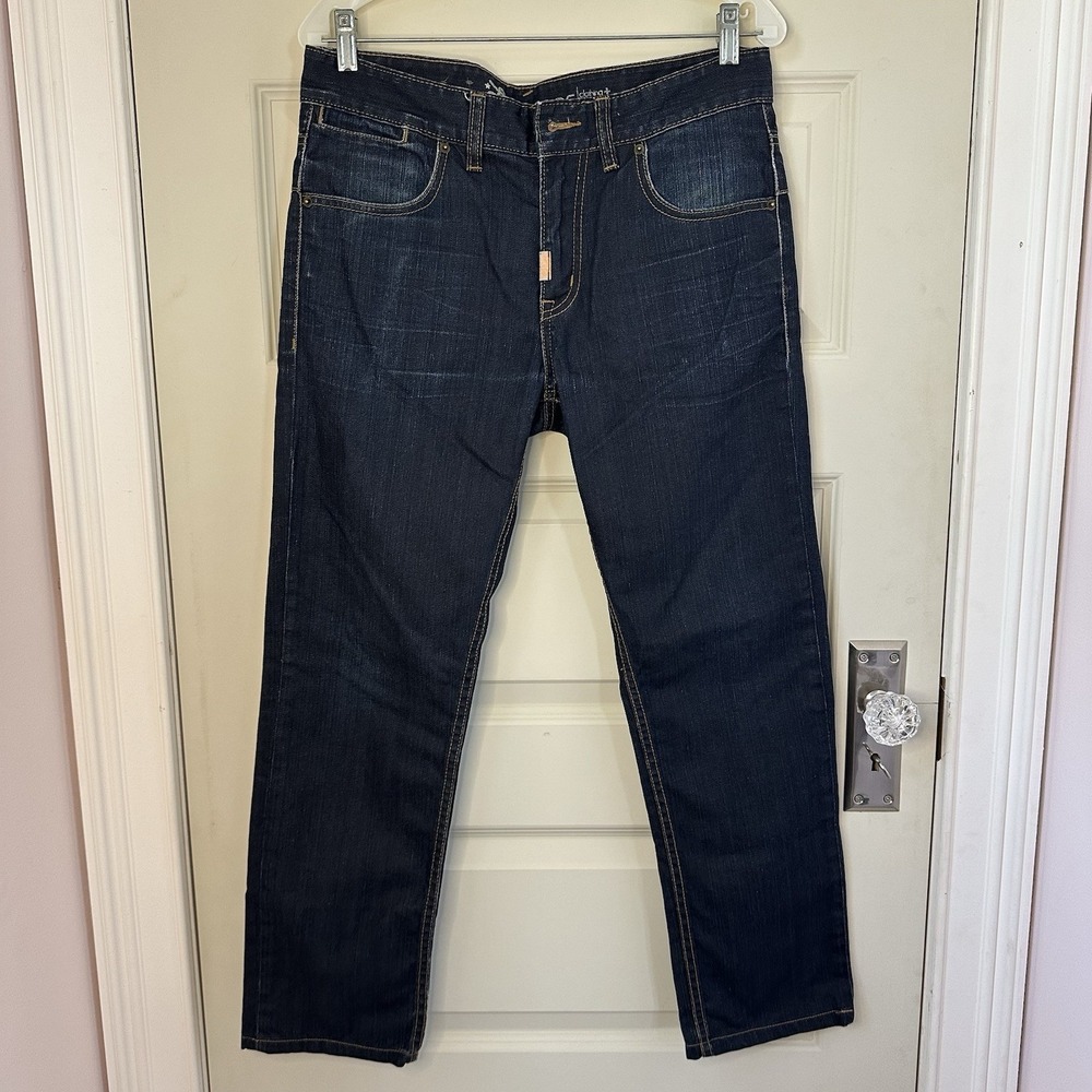 LRG Lifted Research Group Mens Size 32 X 27 Dark Blue Jeans 100% Cotton Mid Rise
